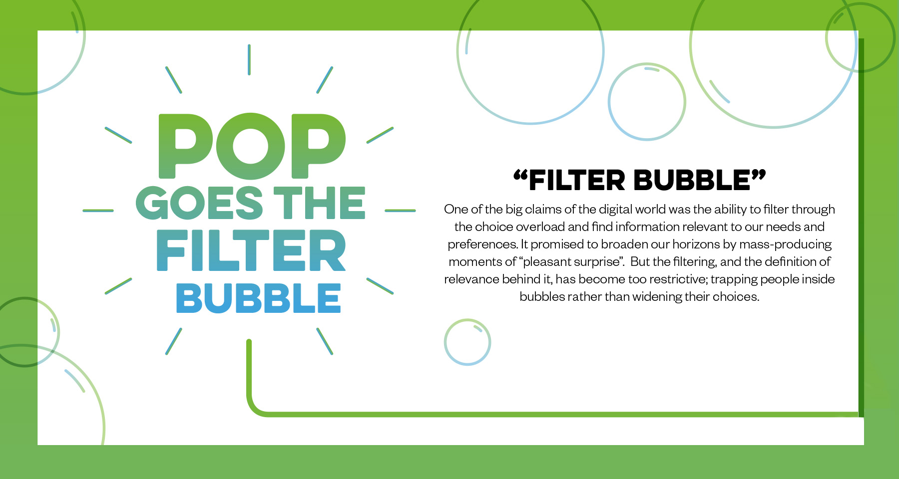 Filter Bubble, the Dark Sides of Personalization Services | Ewha [Brand  Communication]